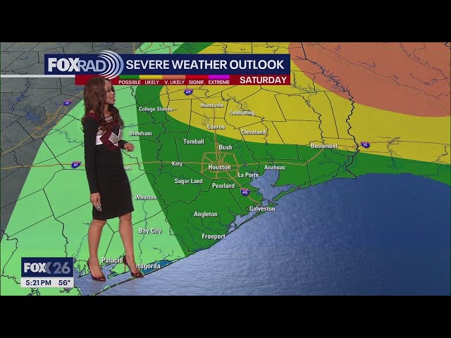 Houston weather timeline: Rain chances starting Valentine's Day