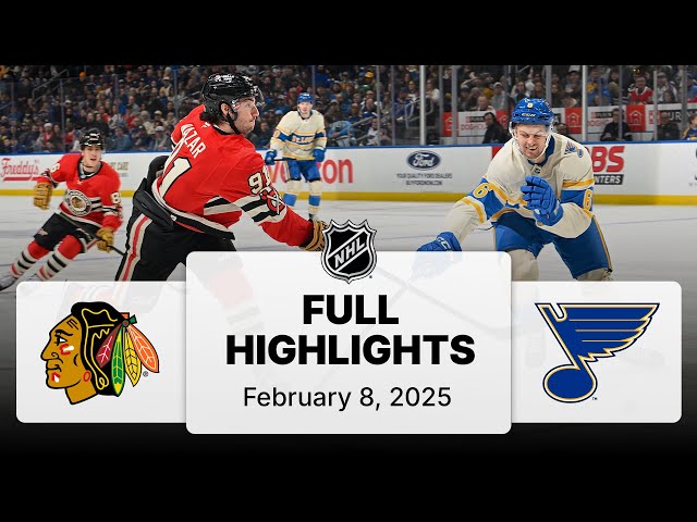 NHL Highlights | Blackhawks vs. Blues - February 8, 2025