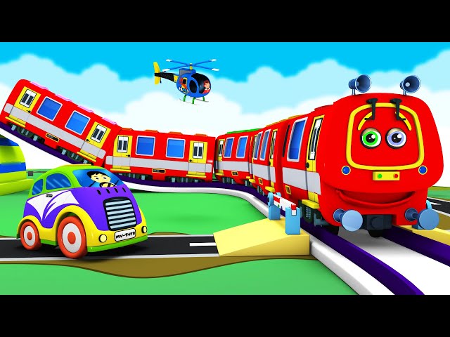 Red Caterpillar Thomas Cartoon Train: Choo Choo Toy Factory Cartoon Train Videos