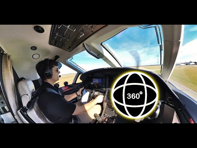 Engine Start and Takeoff in 360° VR | Pilatus PC-12NG