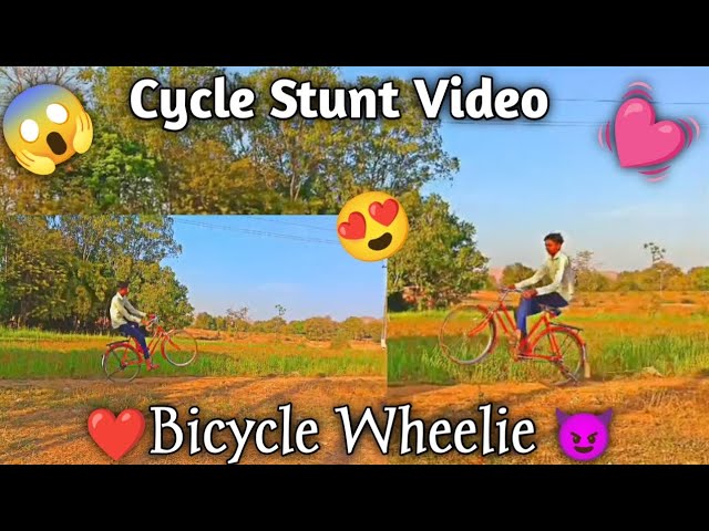 Bicycle Wheelie😈Cycle Rider Video Bicycle Stunt Desi Cycle Stunt Billi Desi Cycle Desi Cycle Wheelie