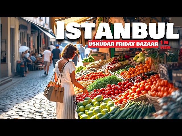 Istanbul Market Tour [4k60fps]- Friday Bazaar in Üsküdar