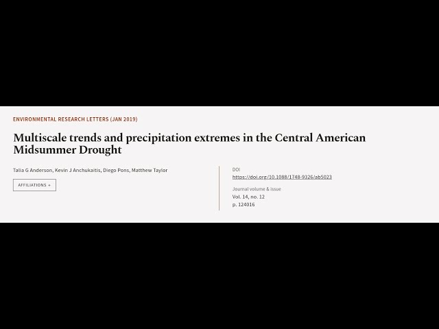 Multiscale trends and precipitation extremes in the Central American Midsummer Drought | RTCL.TV