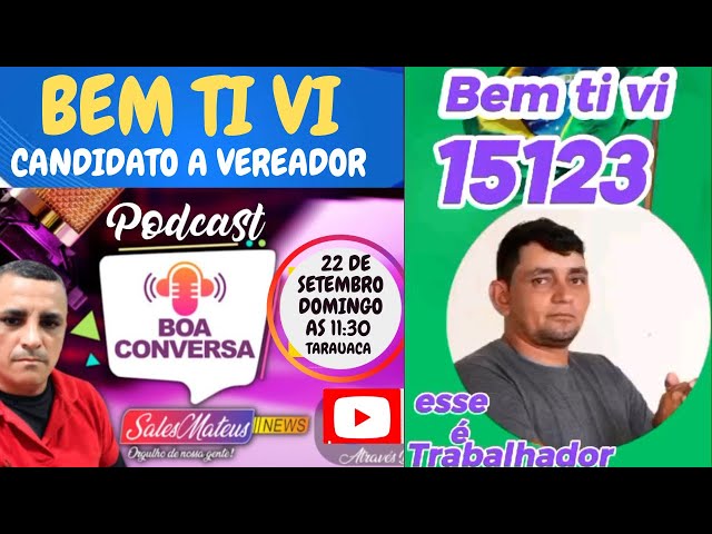 CONHEÇA AS PROPOSTAS DO CANDIDATO A VEREADOR BEM TI VI