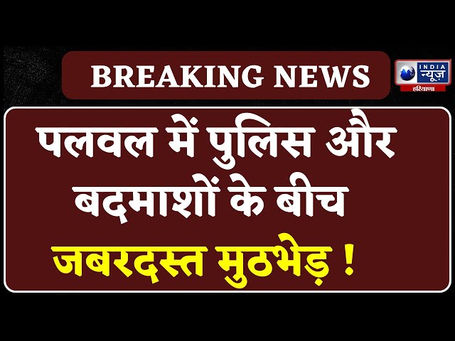 Palwal में बड़ा एनकाउंटर, ढेर हुए दो इनामी बदमाश, सरपंच की लेना चाहते थे जान |