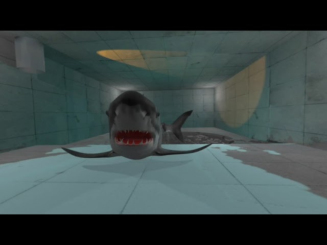 VR180 Great White Shark Attack. Made in Blender