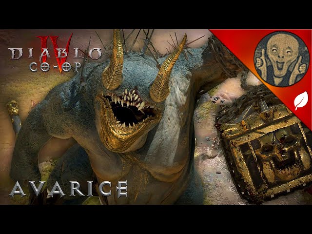 Avarice the Gold Cursed - Diablo IV World Boss event (Druid & Barbarian Co-op) World Tier 3