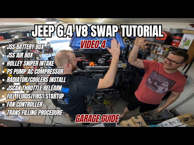 Jeep JKU 6.4 Engine Swap DIY (First Startup!) (Video 4)