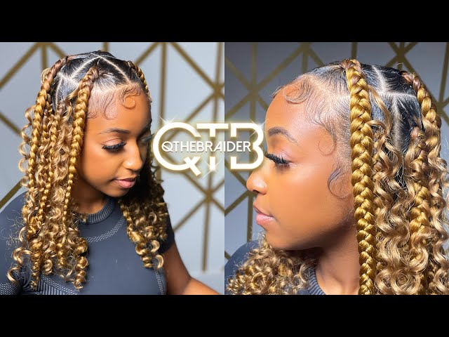 QTHEBRAIDER| How To: Short Knotless + Curls