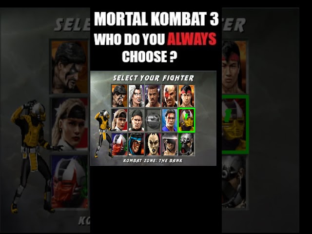 WHO DO YOU ALWAYS CHOOSE - MORTAL KOMBAT 3 #shortsfeed #mortalkombat #ytshorts #ytshort #shorts