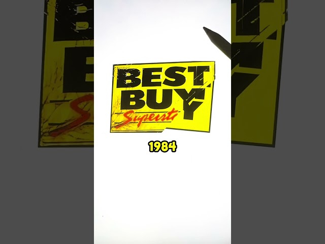 History of the Best Buy logo! #bestbuy #logos #logodesign #logohistory #thenandnow #shorts