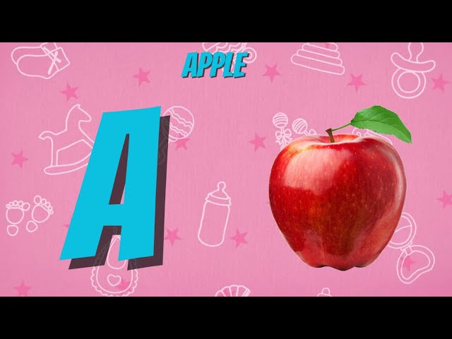 The ABC Phonic Song - Toddler Learning Video : "A is for Apple a a Apple, B is for Ball b b Ball"