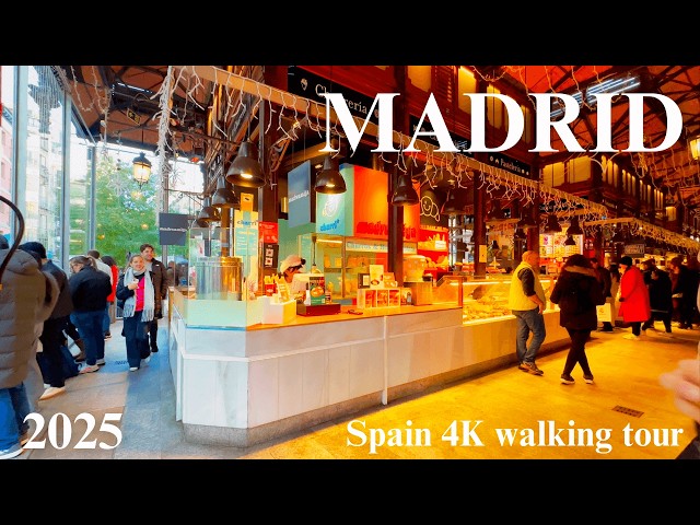 Madrid Walking Tour 2025 with Music | 4K Ultra HD