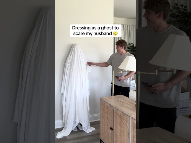 My Husband's HILARIOUS Reaction to Ghost Prank!