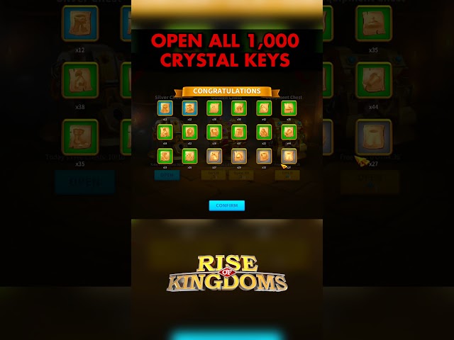 😱 OPEN ALL 1000 CRYSTAL KEYS in Rise of Kingdoms