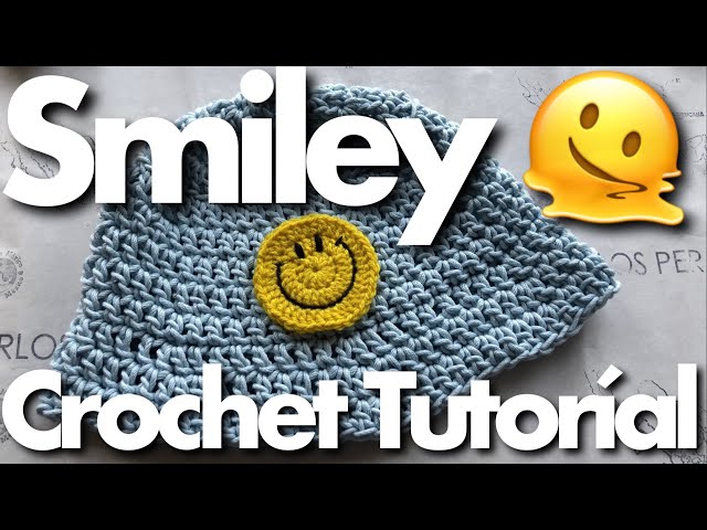 tutorial carita feliz  en crochet  super facil! en español  smiley, emoji,