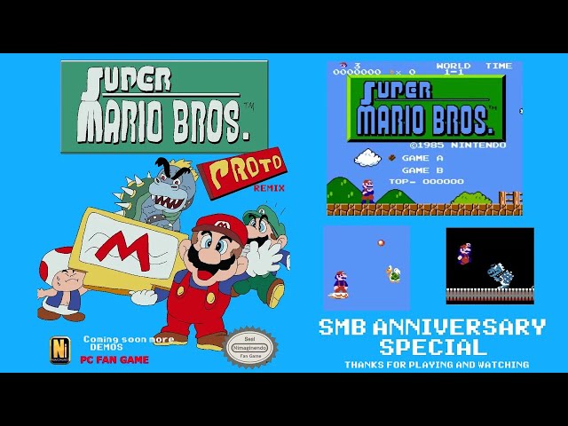 Super Mario Bros. Beta/Prototype recreated in 2023 (SMB 38th Anniversary Special) Nimaginendo Games