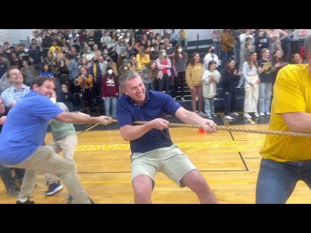 2022 Pep Rally | Tug-o-War Teachers vs. Freshmen