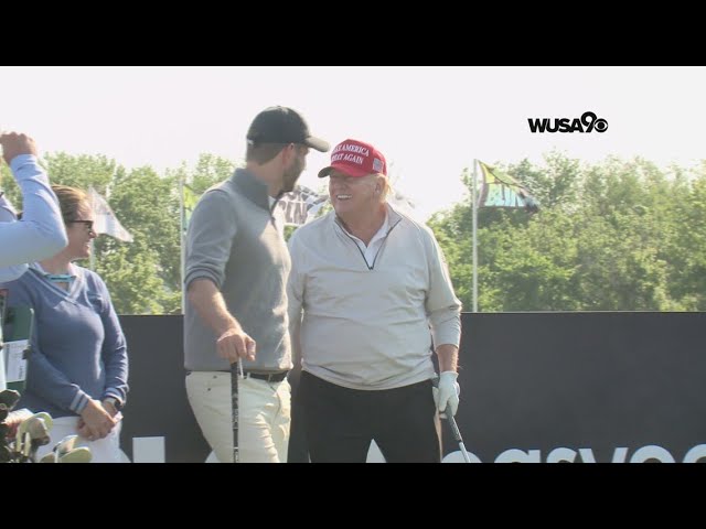 Former President Donald Trump plays course at LIV Golf Tournament| talks Saudi Arabia, 2024 and DeSa