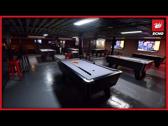 Look inside new basement pool room and cocktail bar