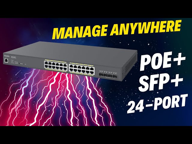 Cloud Managed 240W 24-Port Gigabit Switch PoE+ with 4 SFP+ Ports - EnGenius Cloud ECS1528P