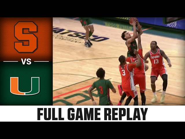 Syracuse vs. Miami Full Game Replay | 2024-25 ACC Men's Basketball