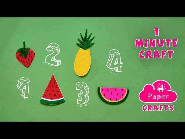 Easy Origami Paper FRUITS VEGGIE Crafts - Kid School Supplies Fun Project - 3D DIY Paper Crafts Idea