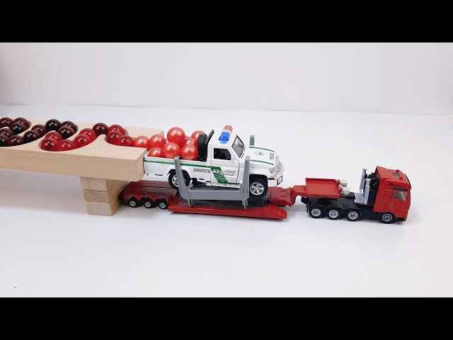 Marble Run ASMR Race 💚 HABA Wave Slope, Dump Truck & Garbage Trucks, Full Vehicles Compilation 4