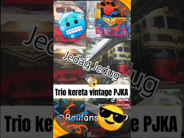 Trio kereta vintage PJKA | #jedagjedug #keretaapi #pjka