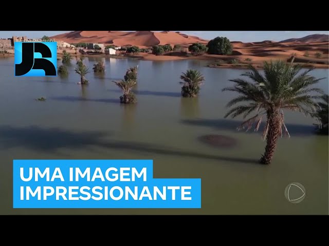 Deserto do Saara, no Marrocos, registra inundações depois de três décadas