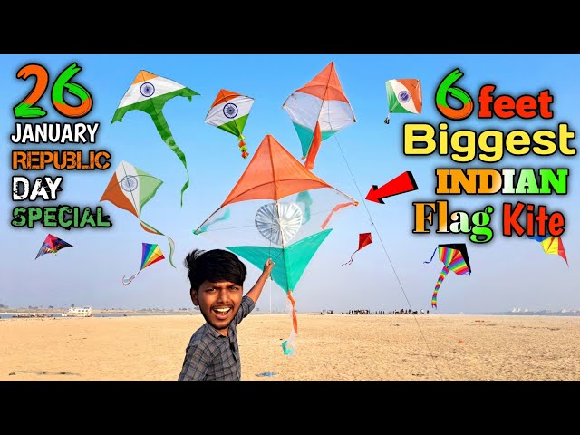 Republic Day Celebration with the Largest Indian Flag Kite! 🇮🇳 | kite flying | kite fighting #kite