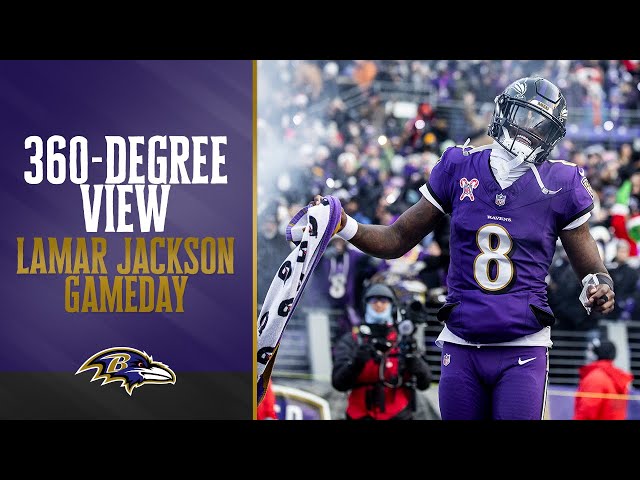 360-Degree View of Lamar Jackson's Gameday Routine | Baltimore Ravens