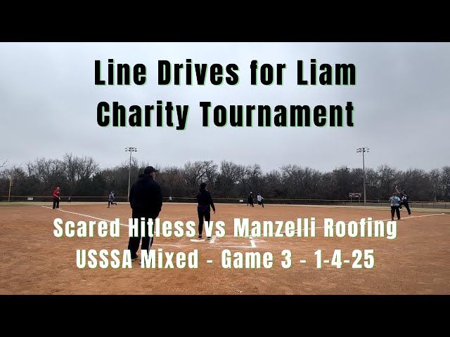 Scared Hitless vs. Manzelli Roofing | Line Drives for Liam Charity Tourny | USSSA Mixed Open 1/4/25