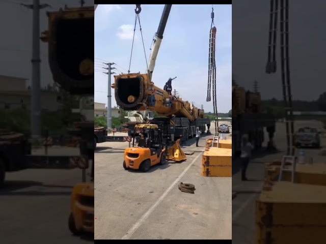 How XCMG 1,200 ton Mobile Crane Mobilization At The Jobsite | 𝐂𝐑𝐀𝐍𝐄𝐏𝐄𝐃𝐈𝐀 #shorts #viral