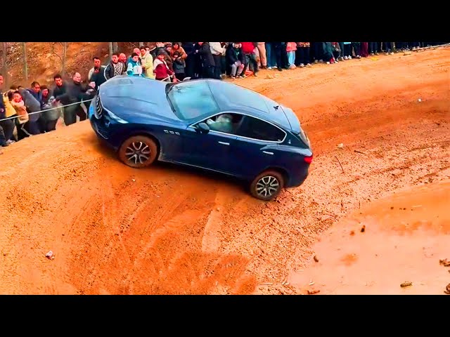 Chinese-Style Off-road Challenge:  Chinese vs Italian Cars: Maserati Levante vs Tank 500