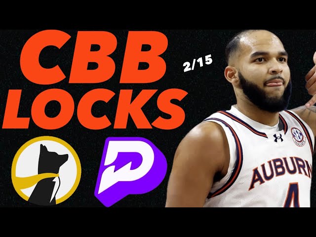 PRIZEPICKS CBB SATURDAY 2/15/25 - 4 FREE PICKS!!! - BEST PLAYER PROPS - AUBURN VS ALABAMA - NCAA