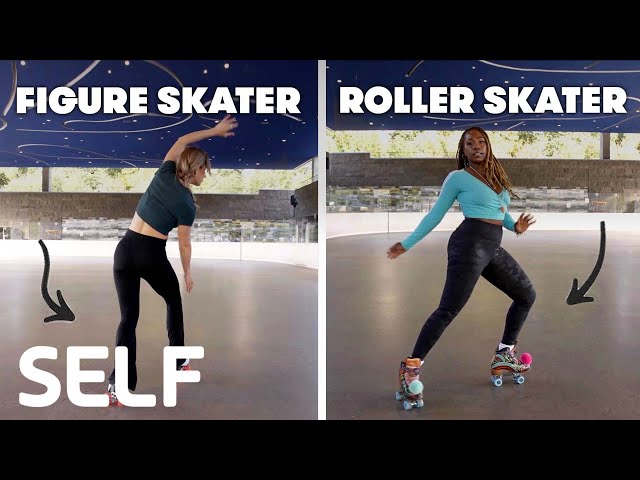 Figure Skaters Try To Keep Up With Roller Skaters | SELF