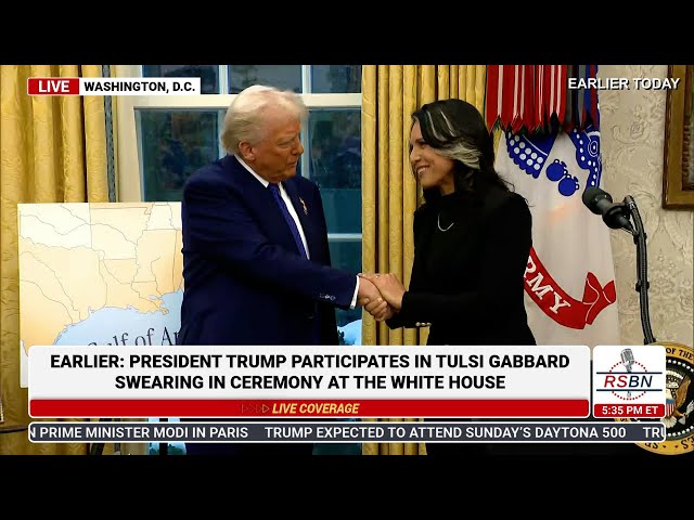 WATCH: Tulsi Gabbard Swearing in Ceremony at the White House - 2/12/25