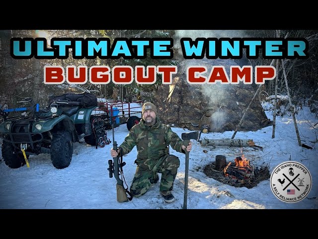 Ultimate Winter Bugout Camp - Solo Winter Overnight Camping - Extreme Weather Survival Gear Edition!