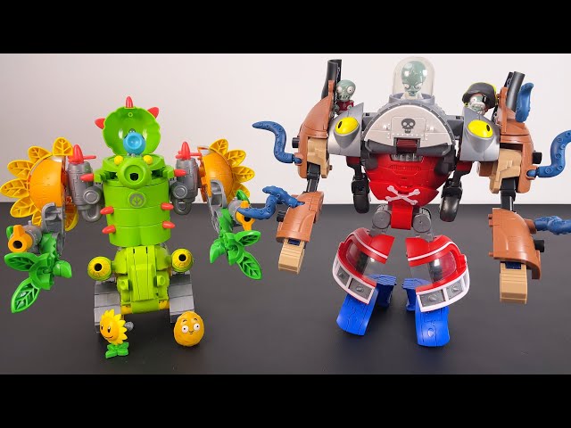 13 Minutes Unboxing ASMR Plants vs. Zombies-Sunflower, Zombie Combination Robot Toy Set | Toy Review