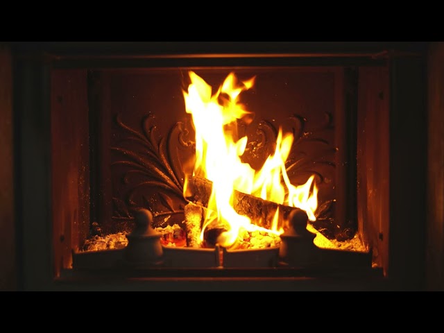 🔥 FIREPLACE (10 MINUTES) - Relaxing Fire Burning Video & Crackling Fireplace Sounds