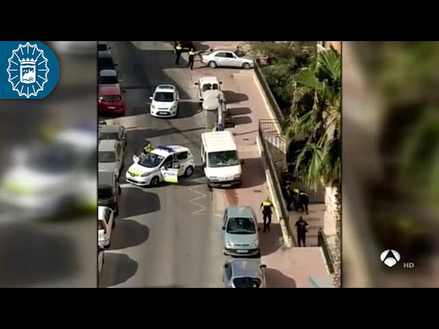 180802 #PolicíaLocalMálaga 🚔#Detenido tras #persecución #policial por varios #delitos 📺A3N2