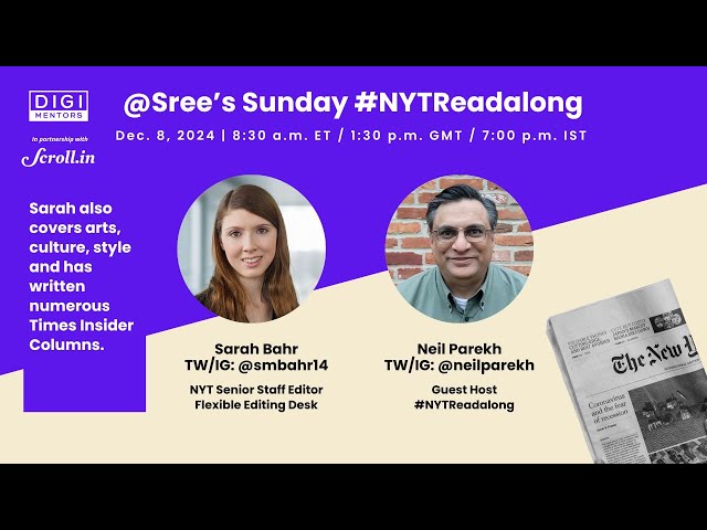 NYTReadalong | Sarah Bahr (NYT Flexible Editing Desk & Arts, Culture, Times Insider)