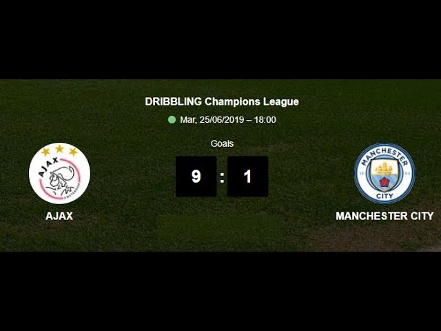 AJAX  - MANCHESTER CITY 6°g.  Dribbling Champions League 2019