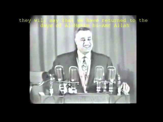 Gamal Abdel Nasser laughing at Muslim Brotherhood hijab requirement in 1958 (subtitled)