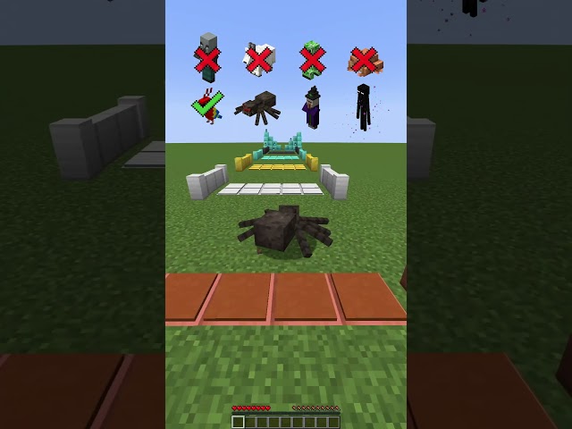 Minecraft Longest Jump vs Mobs (Sigma Boy) #shorts