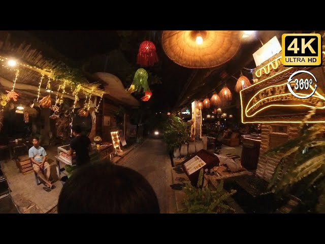 360° Walking Street at Koh Tao, Thailand 2023 EP19 Virtual Tour Ambient Sound ถนนคนเดิน เกาะเต่า