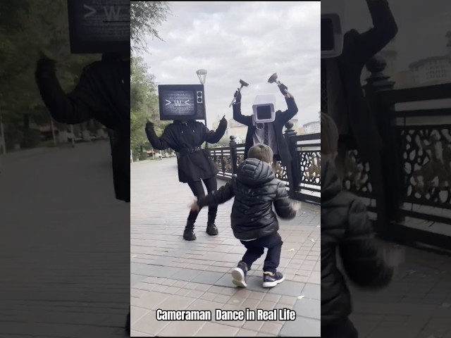 Skibidi toilet cosplay. Cameraman and TV Woman Dance in the Street in Real Life #skibidi #cosplay