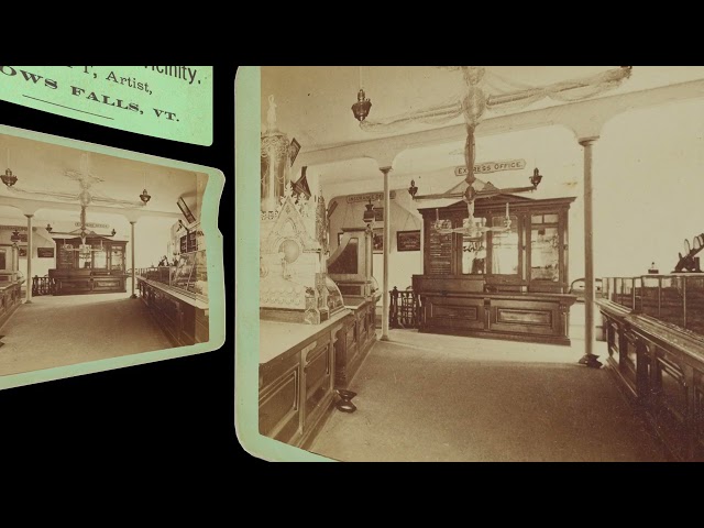 Interior view, at/near Bellows Falls VT ~1875 (VR 3D still-image)