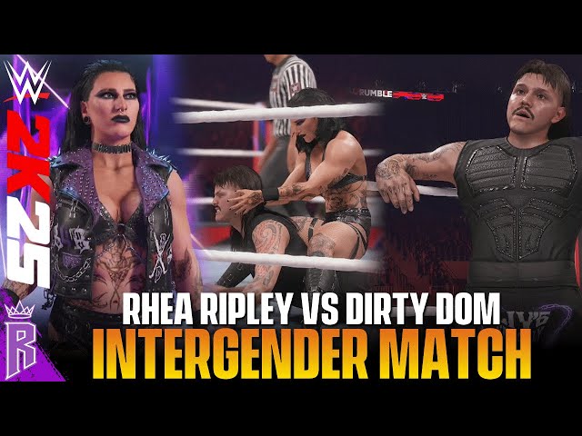 WWE 2K25 First Look: Rhea Ripley Vs 'Dirty' Dominik Mysterio (Intergender Match) #WWE2K25